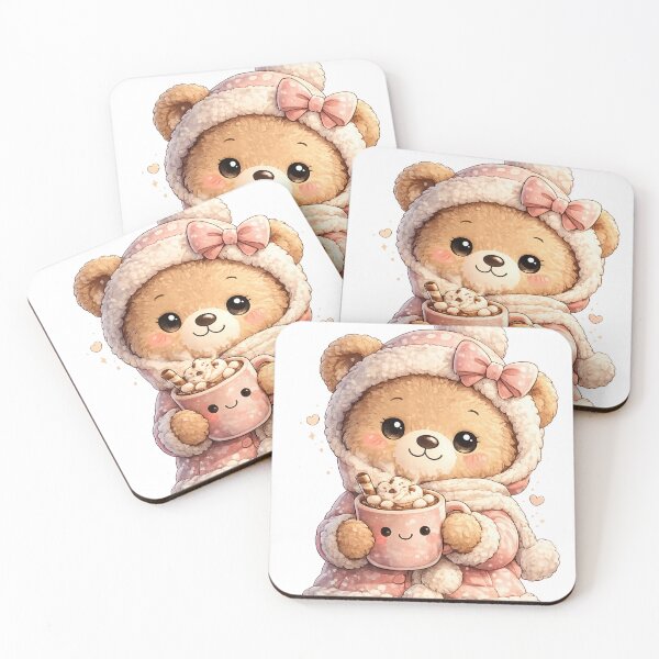 Item preview, Cute Teddy Bear Sticker | Cute Plush Bear Design | Adorable Kawaii Animal Art designed and sold by VasiArtLab.