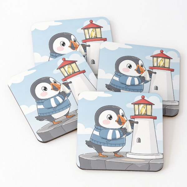 Item preview, Puffin Lighthouse Keeper designed and sold by PictorialWhimsy.