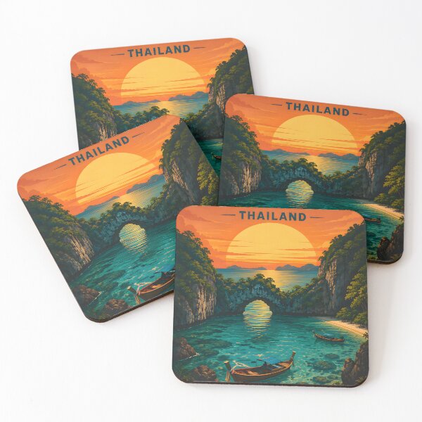 Item preview, Ocean Soul Retro Sunset Art | Koh Haa designed and sold by Spirit of Siam.