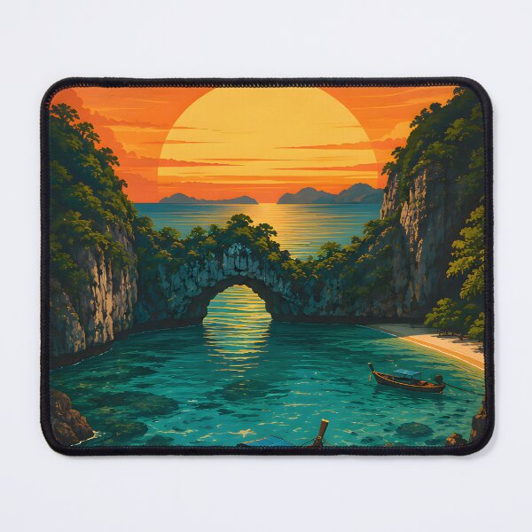 Item preview, Ocean Soul Retro Sunset Art | Koh Haa designed and sold by Spirit of Siam.