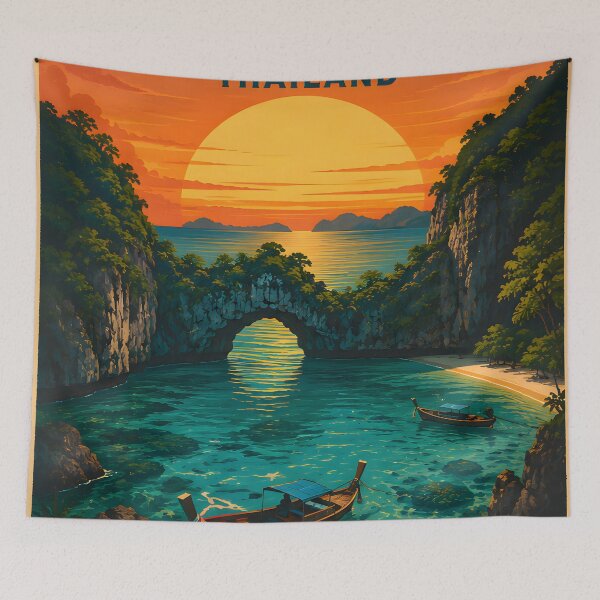 Item preview, Ocean Soul Retro Sunset Art | Koh Haa designed and sold by Spirit of Siam.