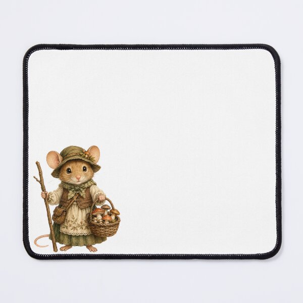 Item preview, Cute Mouse Forager Cottagecore Animals Print – Watercolor Mushroom Mouse Art, Woodland Sticker designed and sold by DonnaByPT.