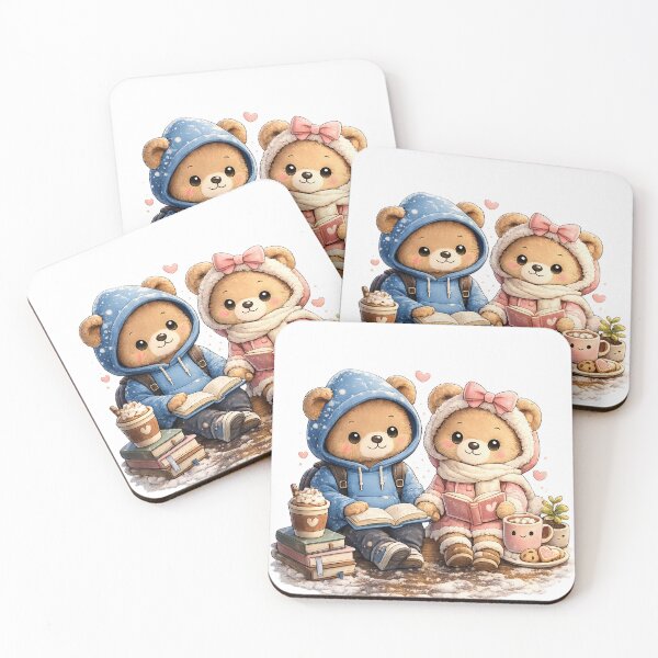 Item preview, cute couple teddy bear designed and sold by VasiArtLab.