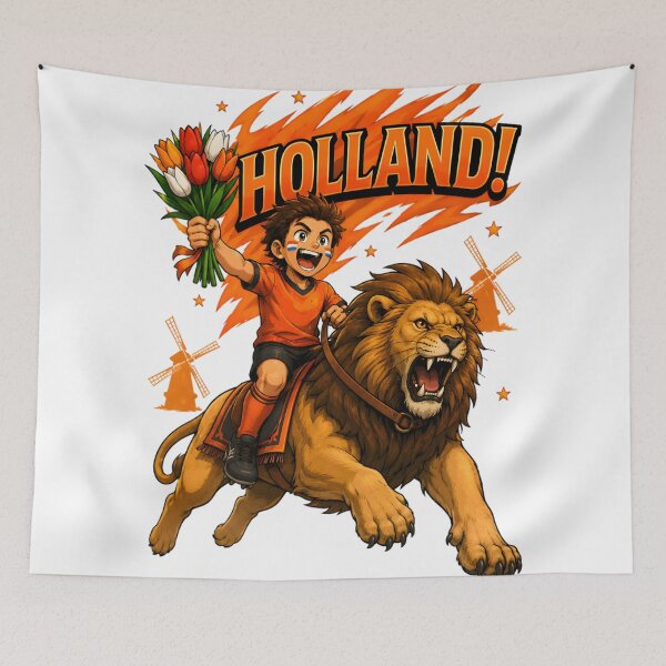 Item preview, Netherlands Lion Football Fan T-Shirt designed and sold by Drofted.