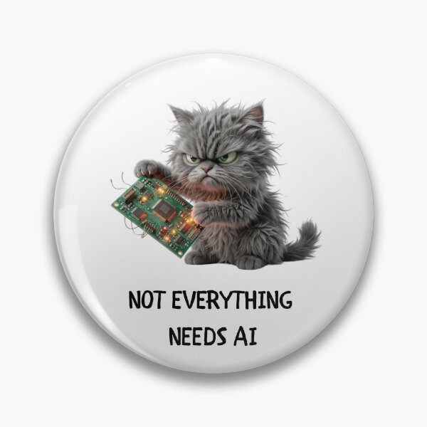 Item preview, Funny Programmer Gift Not Everything Needs AI Cat Developer Humor Shirt designed and sold by Dev Mode.