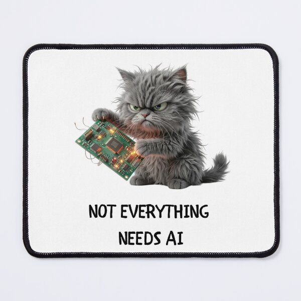 Item preview, Funny Programmer Gift Not Everything Needs AI Cat Developer Humor Shirt designed and sold by Dev Mode.