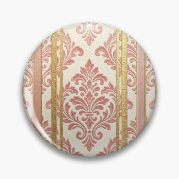 Item preview, Gold & Pink Striped Faux Velvet Damask designed and sold by DesignsByPrnces.