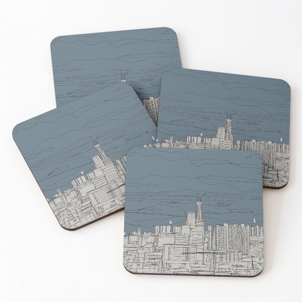 Item preview, Cityscape of industrial city drawing  designed and sold by Glockers99.