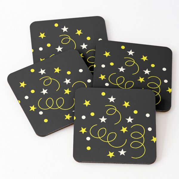 Item preview, Yellow Party Confetti Stars Festive Celebration Pattern designed and sold by SolutionsArt.