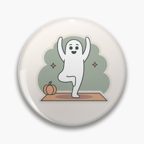 Item preview, Ghost Yoga Flow Halloween Wellness Art designed and sold by TrendMorphic.