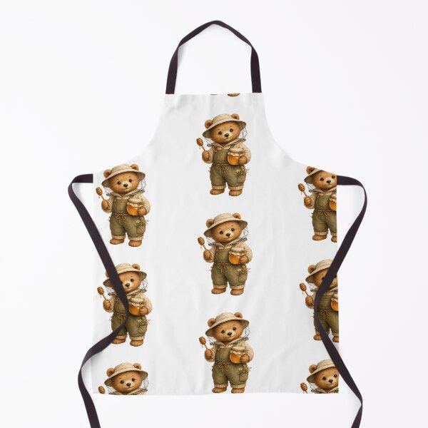 Item preview, Cute Bear Beekeeper Cottagecore Animals Print – Watercolor Honey Bear Art, Woodland Sticker designed and sold by DonnaByPT.