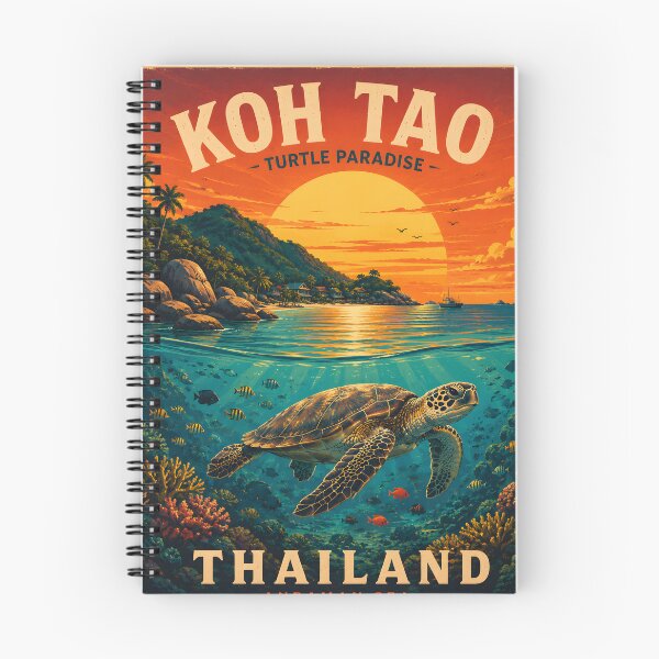 Item preview, KOH TAO – TURTLE PARADISE | Vintage Tropical Travel Poster designed and sold by Spirit of Siam.