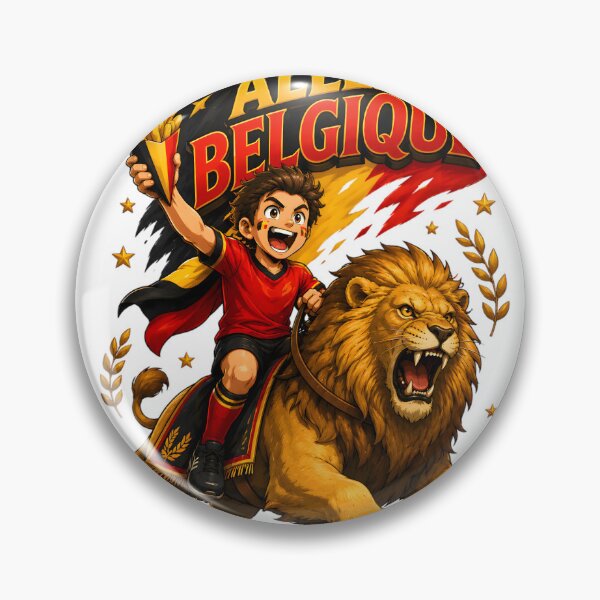 Item preview, Belgium Golden Lion Football Fan T-Shirt designed and sold by Drofted.