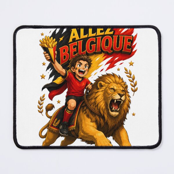 Item preview, Belgium Golden Lion Football Fan T-Shirt designed and sold by Drofted.