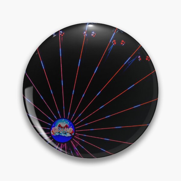 Item preview, Ferris Wheel and Giant Illuminated Ornament at Night Fairground With Colorful Holiday Lights designed and sold by Nmallia.