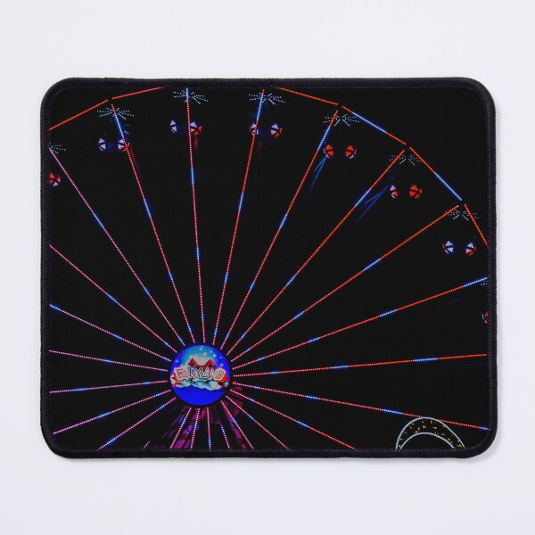 Item preview, Ferris Wheel and Giant Illuminated Ornament at Night Fairground With Colorful Holiday Lights designed and sold by Nmallia.