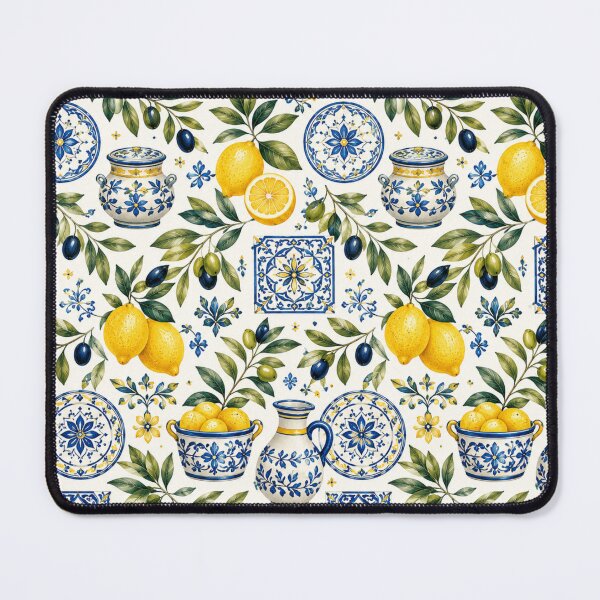 Item preview, Blue Lemon Mediterranean Pattern designed and sold by Siti Hoiriyah.