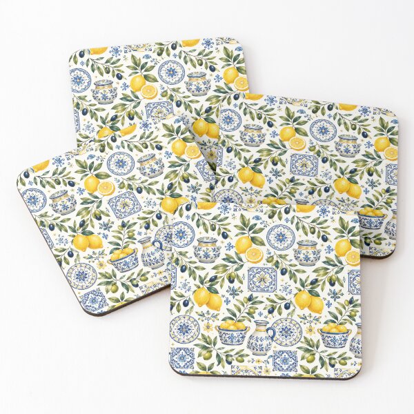 Item preview, Blue Lemon Mediterranean Pattern designed and sold by Siti Hoiriyah.