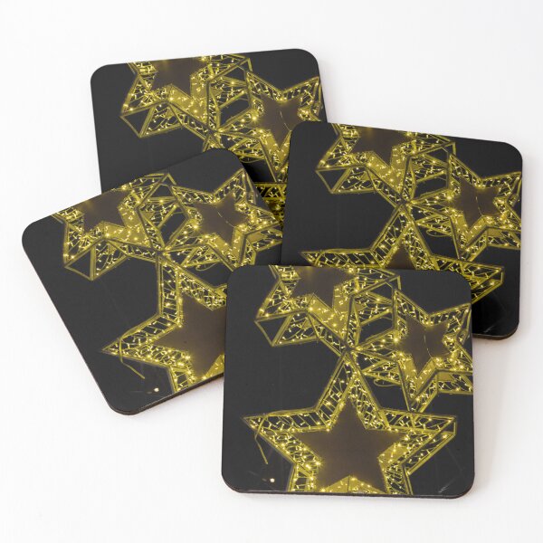 Item preview, Golden Illuminated Star Christmas Lights Decoration At Night For Holiday Festive Display designed and sold by Nmallia.
