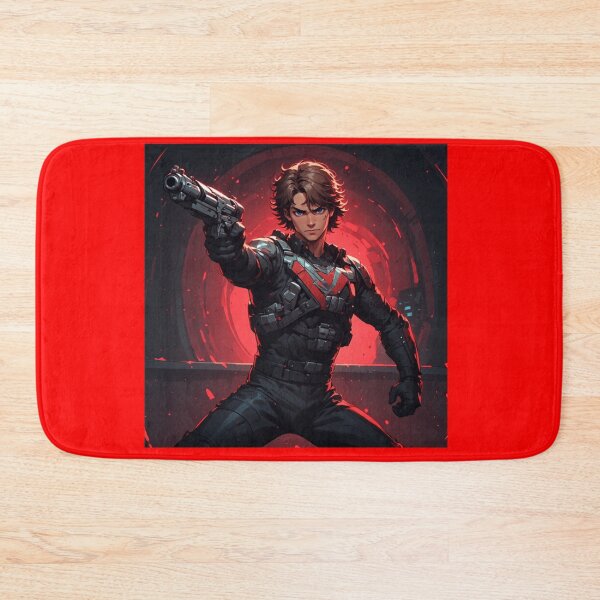 Item preview,   kane, alien 1979, cyberpunk, sci-fi art, futuristic soldier, space hunter, red and black suit, sci-fi warrior, anime style, digital illustration, retro sci-fi, galactic hero, tactical armor. designed and sold by Mavila Forge.