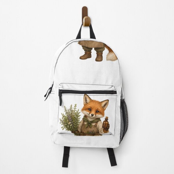 Item preview, Cute Fox Herbalist Cottagecore Animals Print – Watercolor Herb Fox Art, Woodland Apothecary Sticker designed and sold by DonnaByPT.