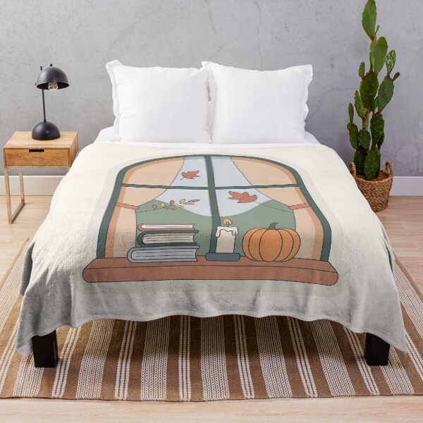 Item preview, Autumn Window Nook Cozy Fall Art designed and sold by TrendMorphic.