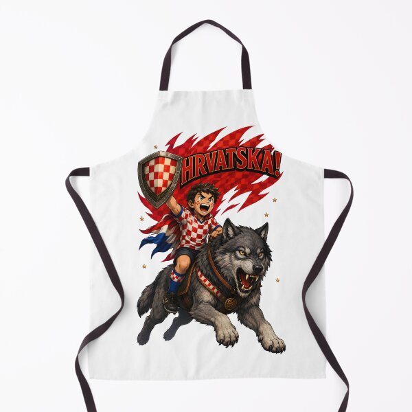 Item preview, Croatia Wolf Football Fan T-Shirt designed and sold by Drofted.