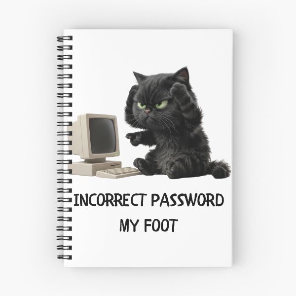 Item preview, Funny Programmer Gift Incorrect Password My Foot Cat Humor Shirt designed and sold by Dev Mode.