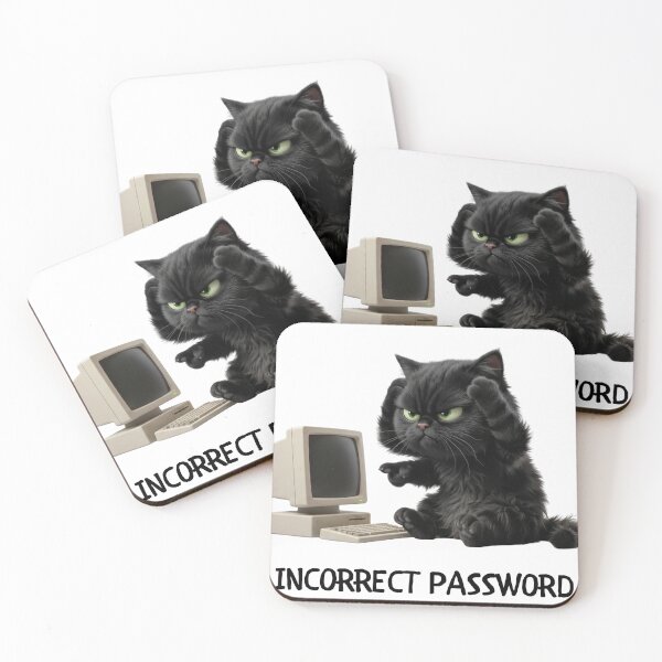 Item preview, Funny Programmer Gift Incorrect Password My Foot Cat Humor Shirt designed and sold by Dev Mode.