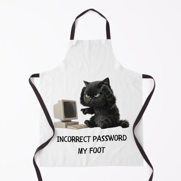 Item preview, Funny Programmer Gift Incorrect Password My Foot Cat Humor Shirt designed and sold by Dev Mode.