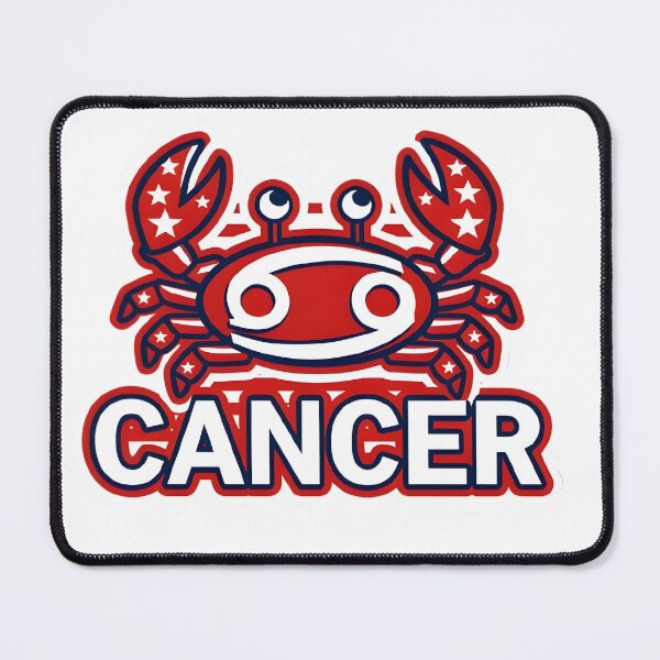 Item preview, Cancer Crab Patriotic Star Zodiac Sports Logo Art designed and sold by Zodiac Celestial Art.