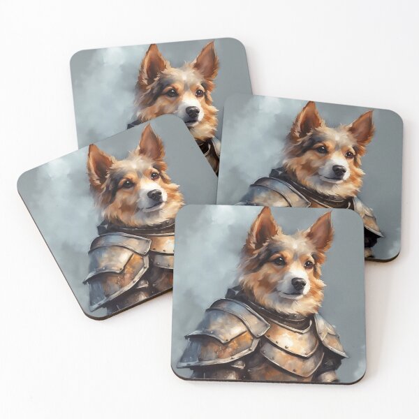 Item preview, Medieval Corgi Knight Portrait Fantasy Dog Armor Cute Warrior Art designed and sold by cr6zym1nd.