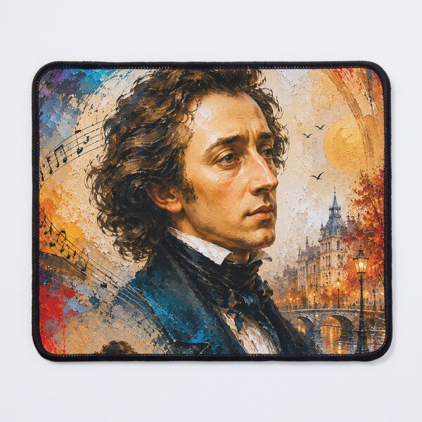 Item preview, Frederic Chopin, Polish composer and virtuoso pianist painting. designed and sold by GalleryKauffeld.