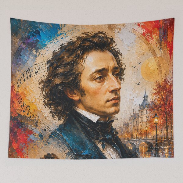 Item preview, Frederic Chopin, Polish composer and virtuoso pianist painting. designed and sold by GalleryKauffeld.