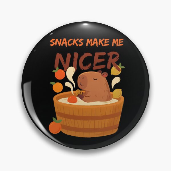 Item preview, Snacks Make Me Nicer - Cute Capybara Hot Tub Spa Day designed and sold by DONT ASK CLUB.