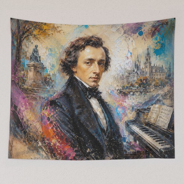 Item preview, Chopin, Polish composer and virtuoso pianist painting. designed and sold by GalleryKauffeld.