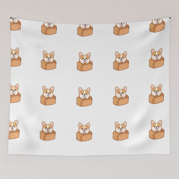 Item preview, Cute Corgi Bread Sticker designed and sold by AhiraDesign.