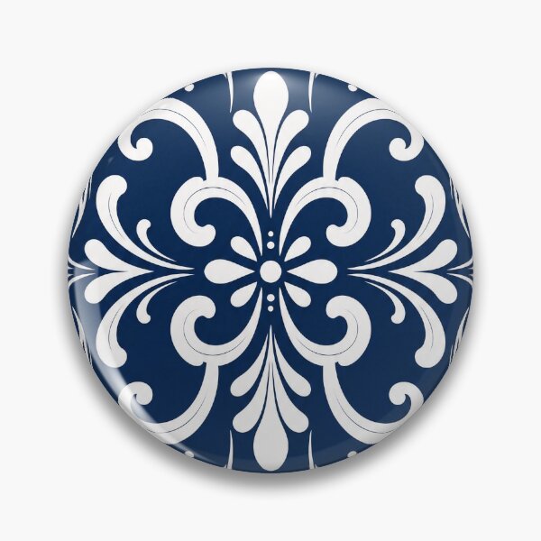 Item preview, Blue White Ornamental Tile Pattern designed and sold by VibePrints101.