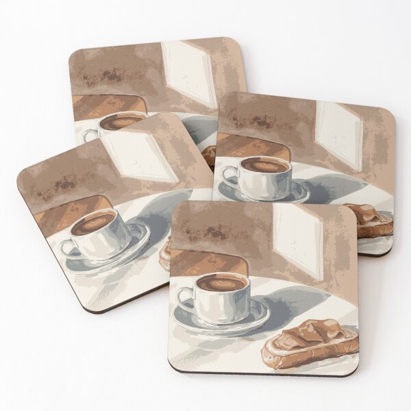 Item preview, Cozy Coffee and Pastry Afternoon Light Illustration designed and sold by Vermeli.