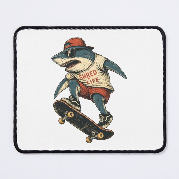 Item preview, Cool Shark Skateboard Streetwear Vintage Skater Gift Design designed and sold by w1ckerman.