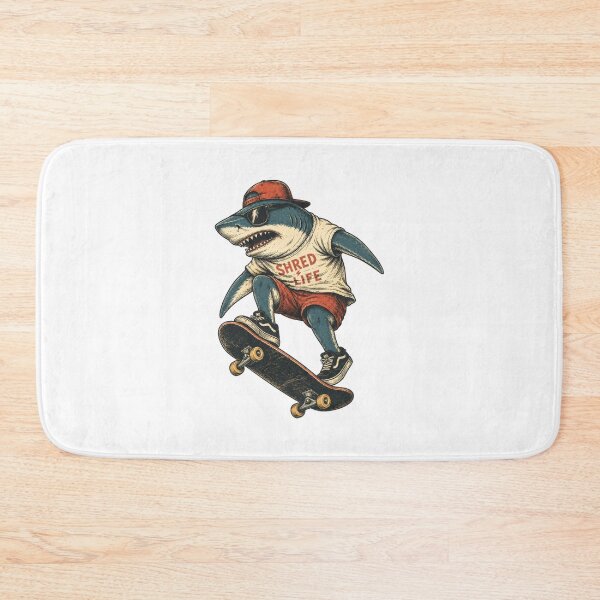Item preview, Cool Shark Skateboard Streetwear Vintage Skater Gift Design designed and sold by w1ckerman.