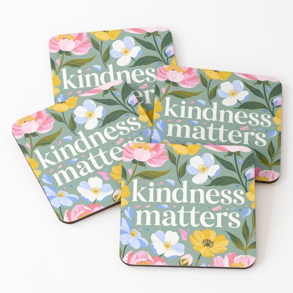 Item preview, Colorful Floral Kindness Matters Quote Art designed and sold by IntelliMindDesigns.