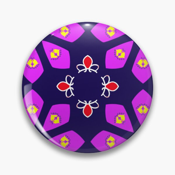 Item preview, Deep Blue and Magenta Geometric Mandala designed and sold by Tinsleybluebell.