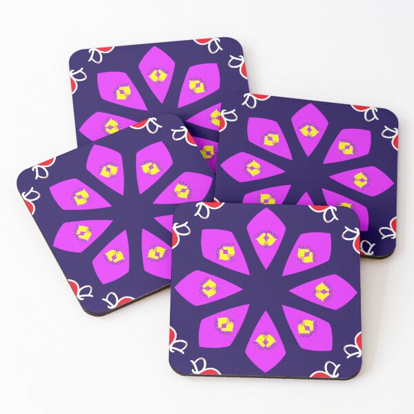 Item preview, Deep Blue and Magenta Geometric Mandala designed and sold by Tinsleybluebell.