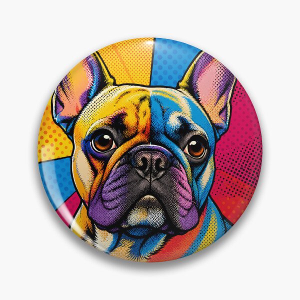 Item preview, French Bulldog Pop Art Print – Vibrant Colorful Frenchie Wall Art, Bold Retro Dog Portrait designed and sold by DonnaByPT.