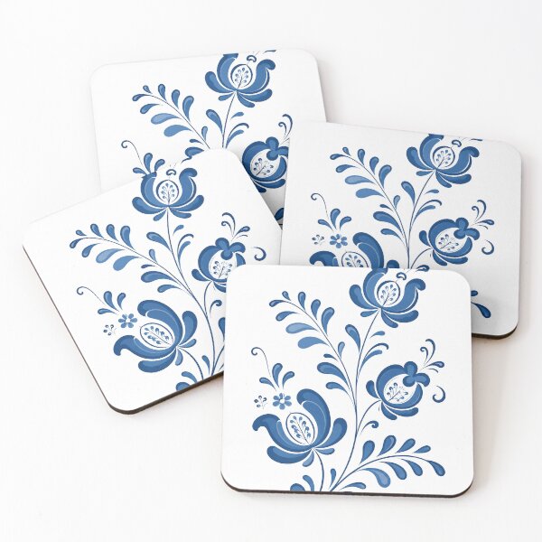 Item preview, Minimal Blue Floral Pattern Clean designed and sold by VibePrints101.