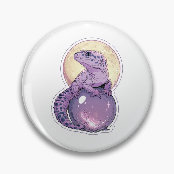 Item preview, Celestial Leopard Gecko Crystal Ball Sticker | Witchy Moon Gecko Decal designed and sold by Moonlit Menagerie.
