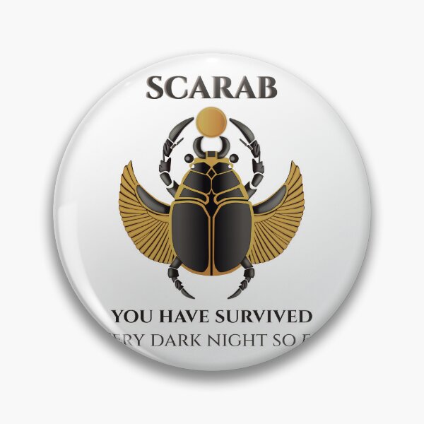 Item preview, Scarab · You Have Survived Every Dark Night · Egyptian Motivational Art · Ancient Egypt designed and sold by PharaohDArt.
