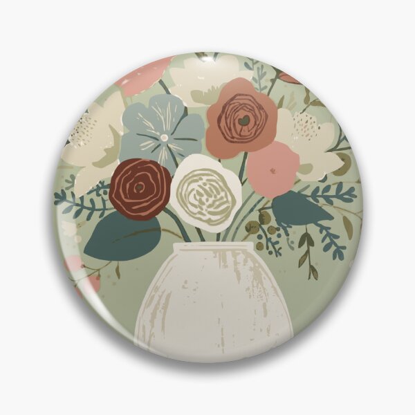 Item preview, Boho Wildflower Bouquet in Vase Illustration designed and sold by Vermeli.