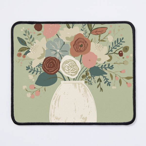 Item preview, Boho Wildflower Bouquet in Vase Illustration designed and sold by Vermeli.